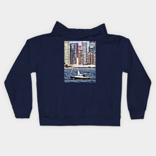 Chicago IL - Sailing on Lake Michigan Kids Hoodie